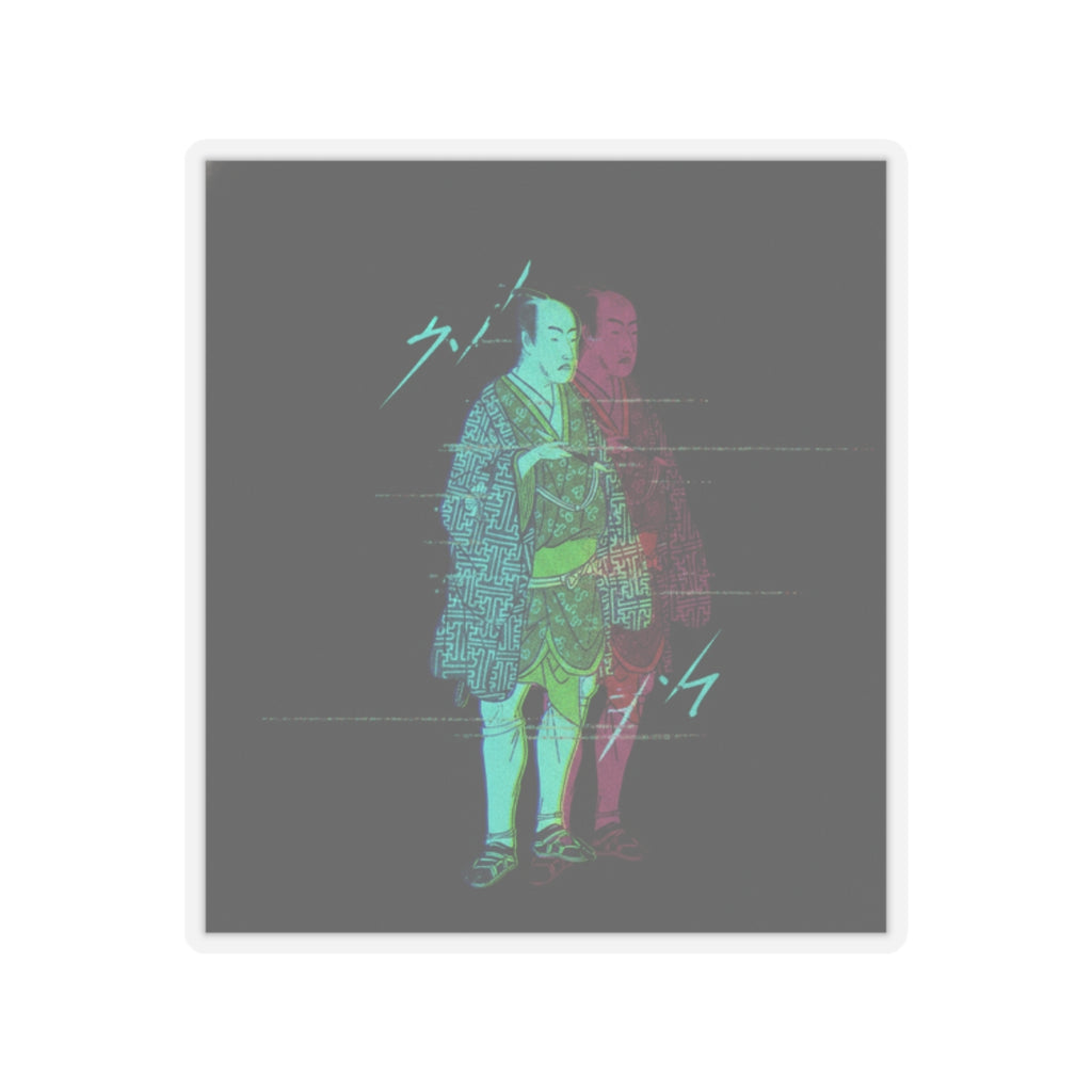 Glitch Culture — The Fourth Matsumoto Koshiro As A Man Dressed In A Short Kimono — Kiss-Cut Sticker