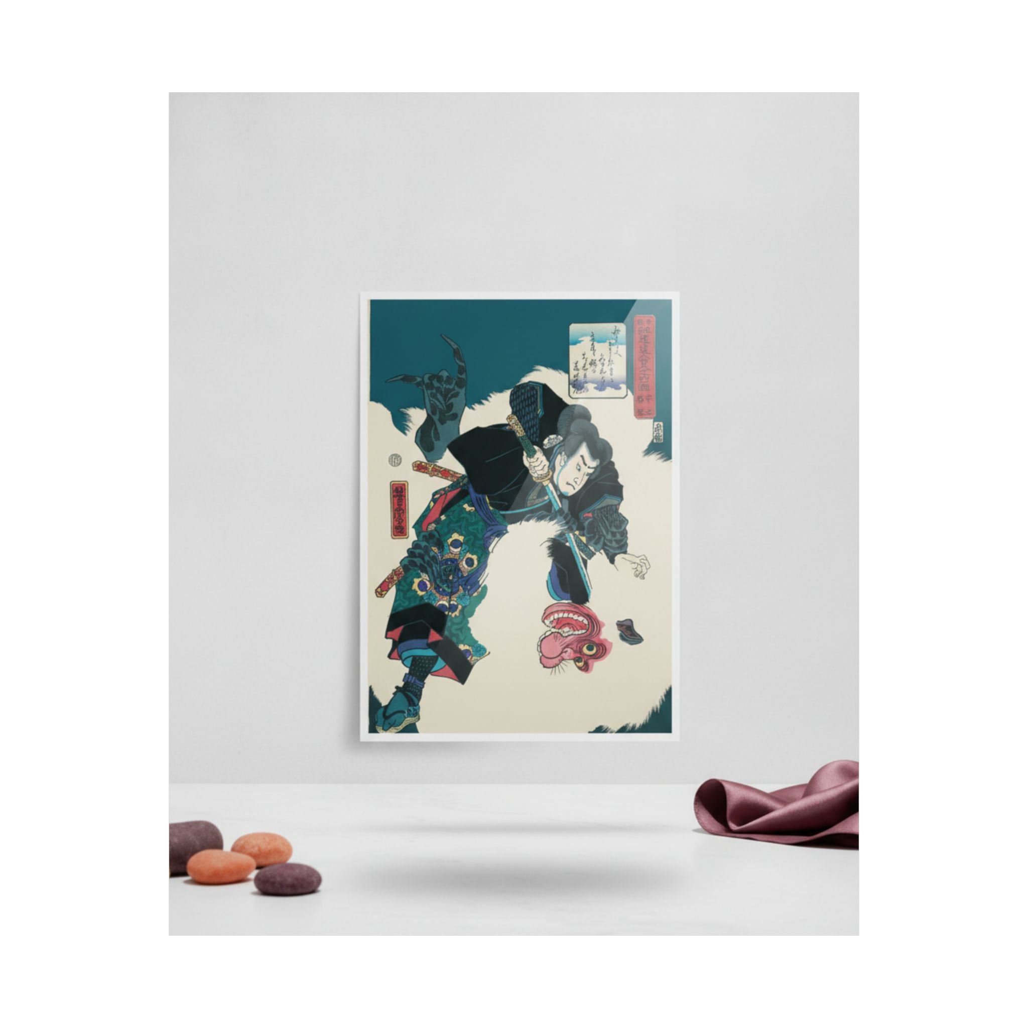 Product Marketing — The Warrior Slaying The Giant White Hihi — Matte Poster