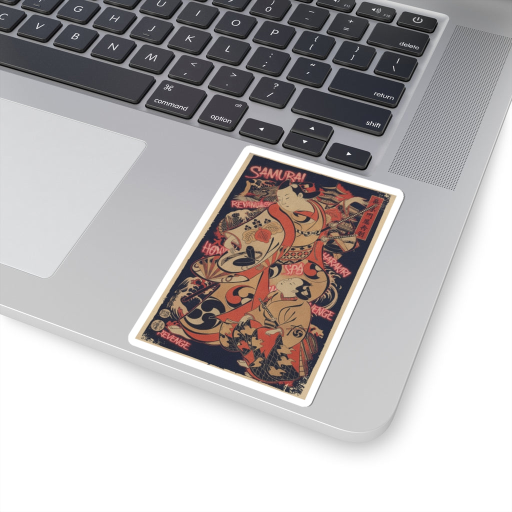 Japanese Street — The Actor Yoshizawa Ayame As A Samurai — Kiss-Cut Sticker