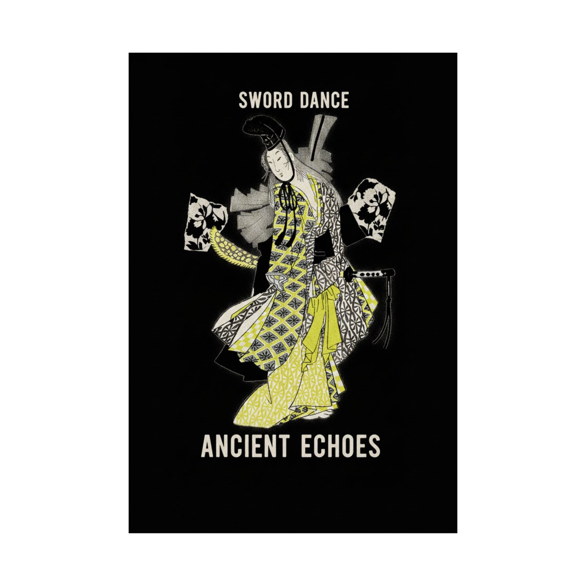 Streetwear Collage — Dancing Girl Wearing A Sword — Matte Poster