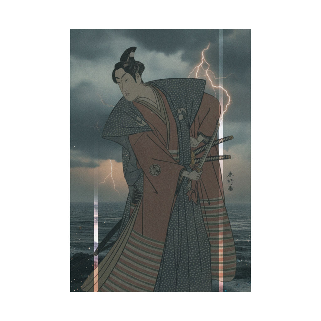 Dramatic Storm — The Third Segawa Kikunojo In The Role Of Oboshi Rikiya — Matte Poster
