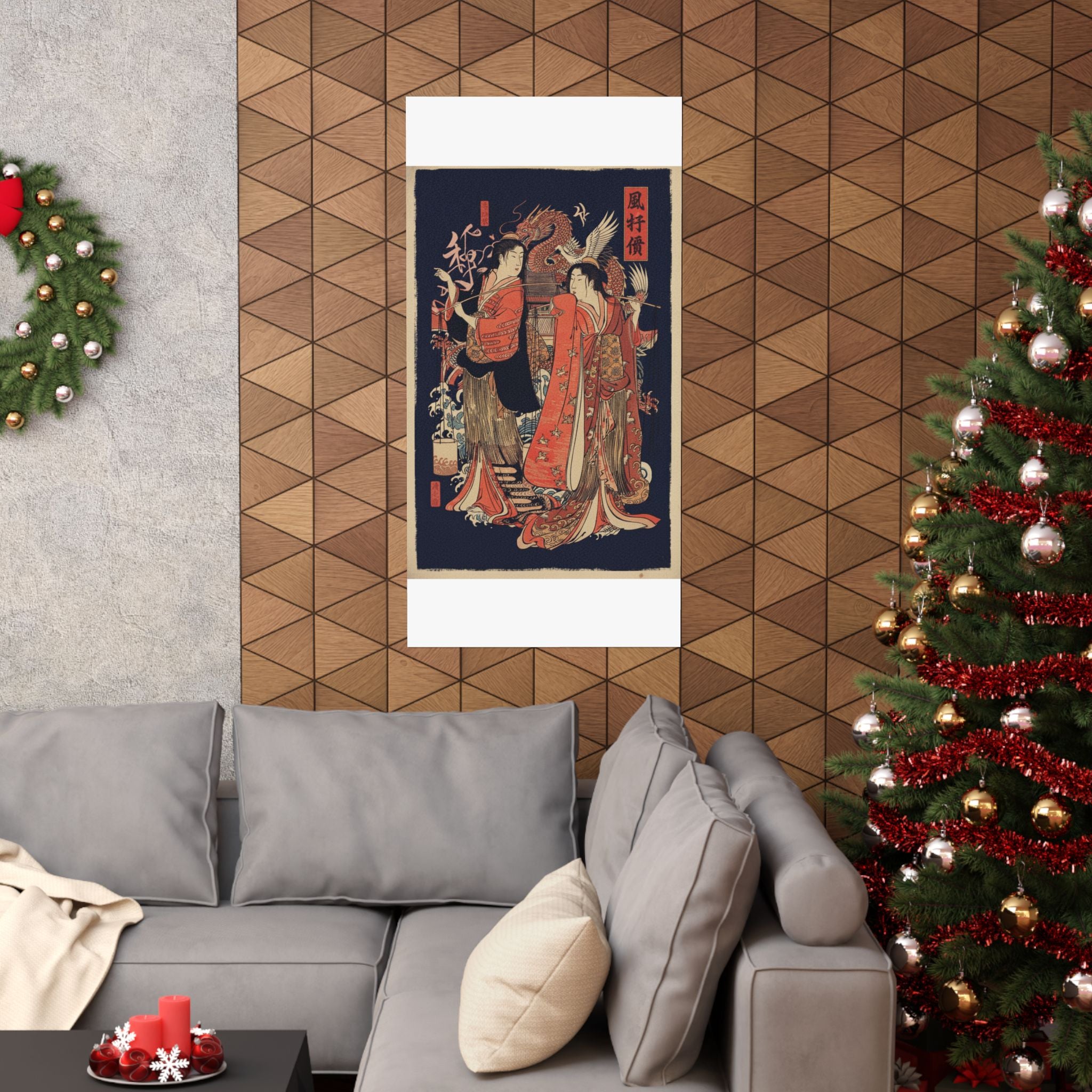 Japanese Street — The Dance Of The Beach Maidens From The Series Brocade Of The East — Matte Poster