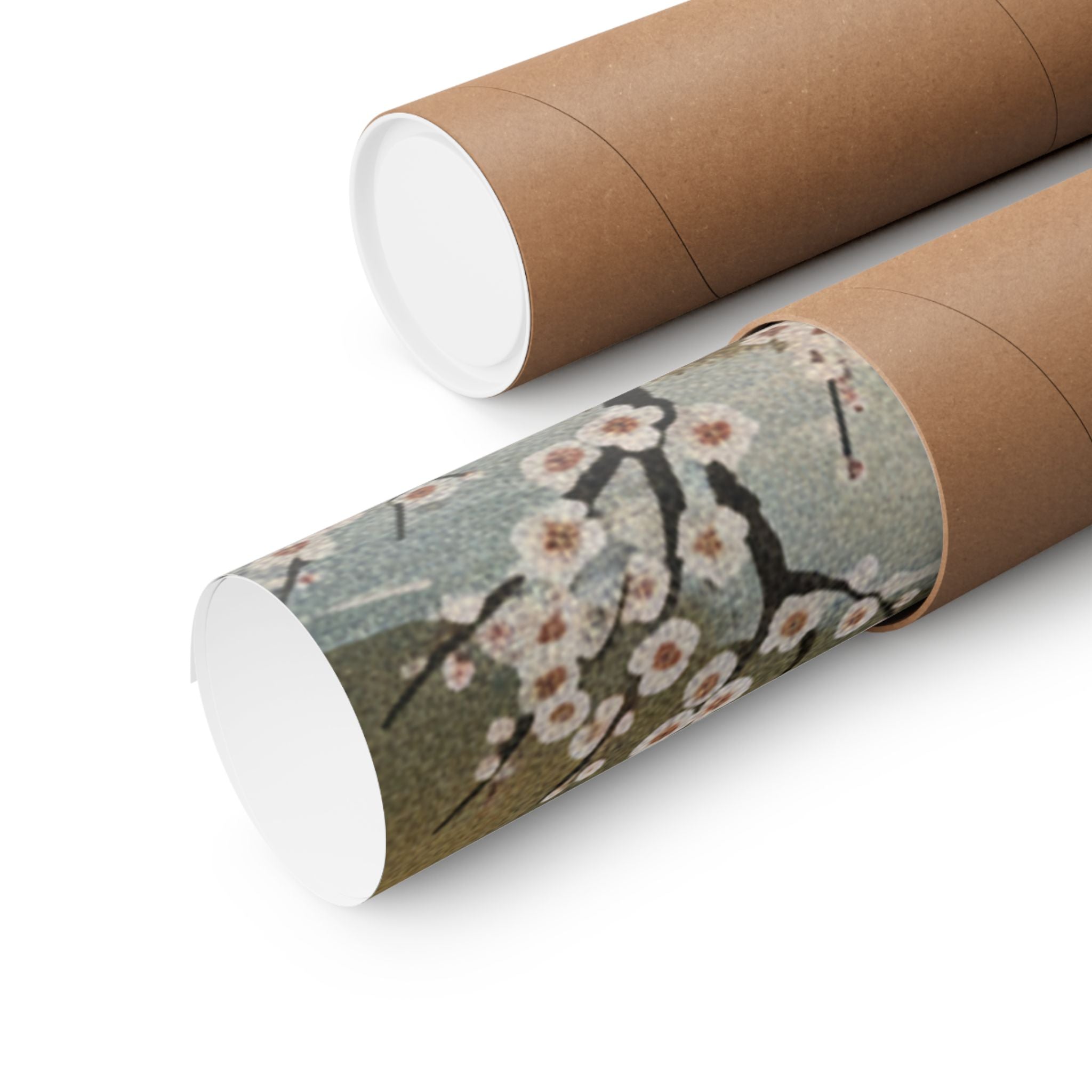 Scenic Nature — Plum Tree In Blossom — Matte Poster