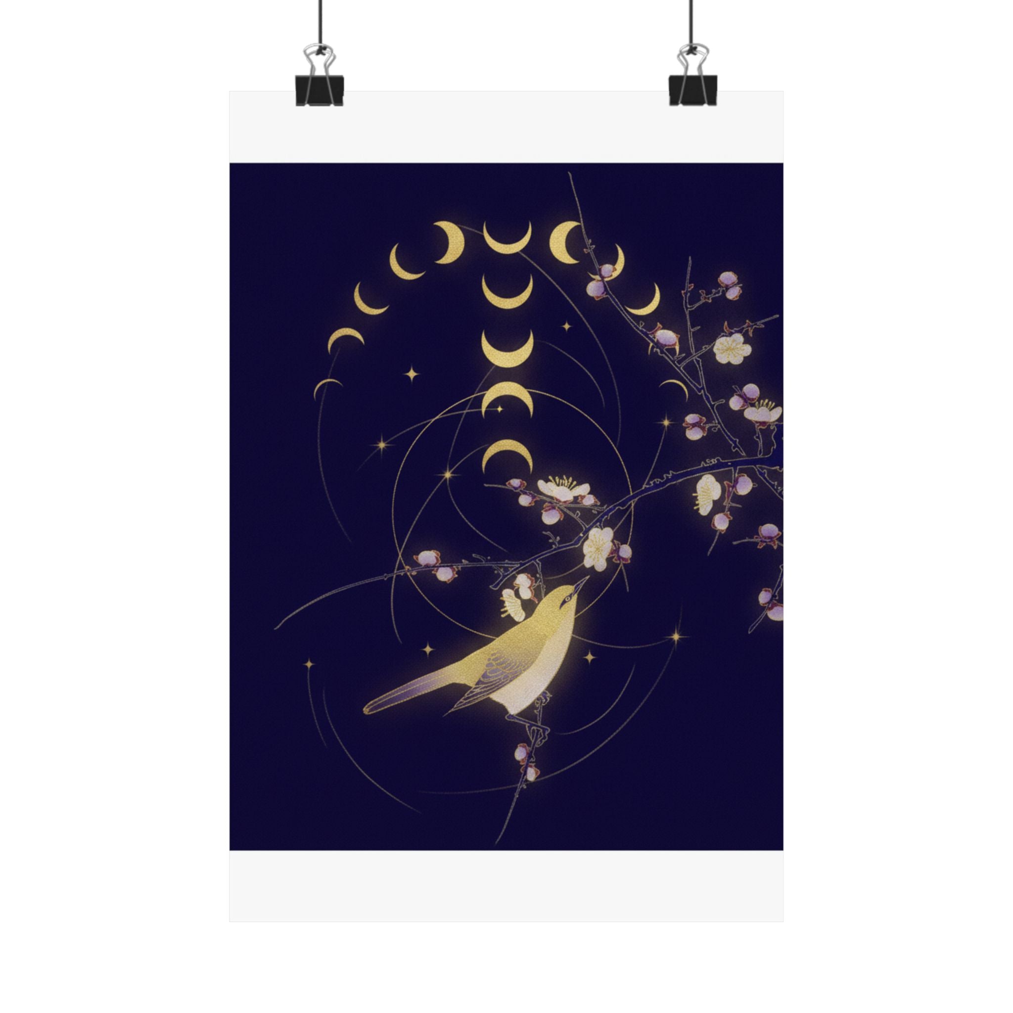 Celestial — New Moon; Nightingale On A Plum Branch — Matte Poster