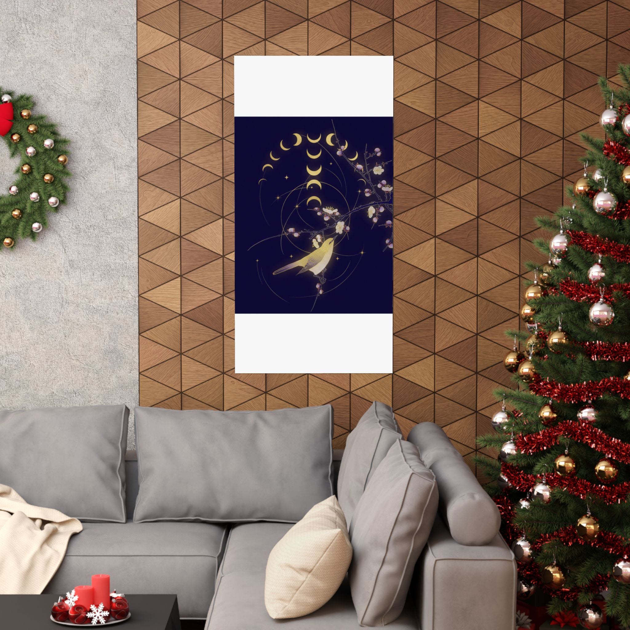 Celestial — New Moon; Nightingale On A Plum Branch — Matte Poster