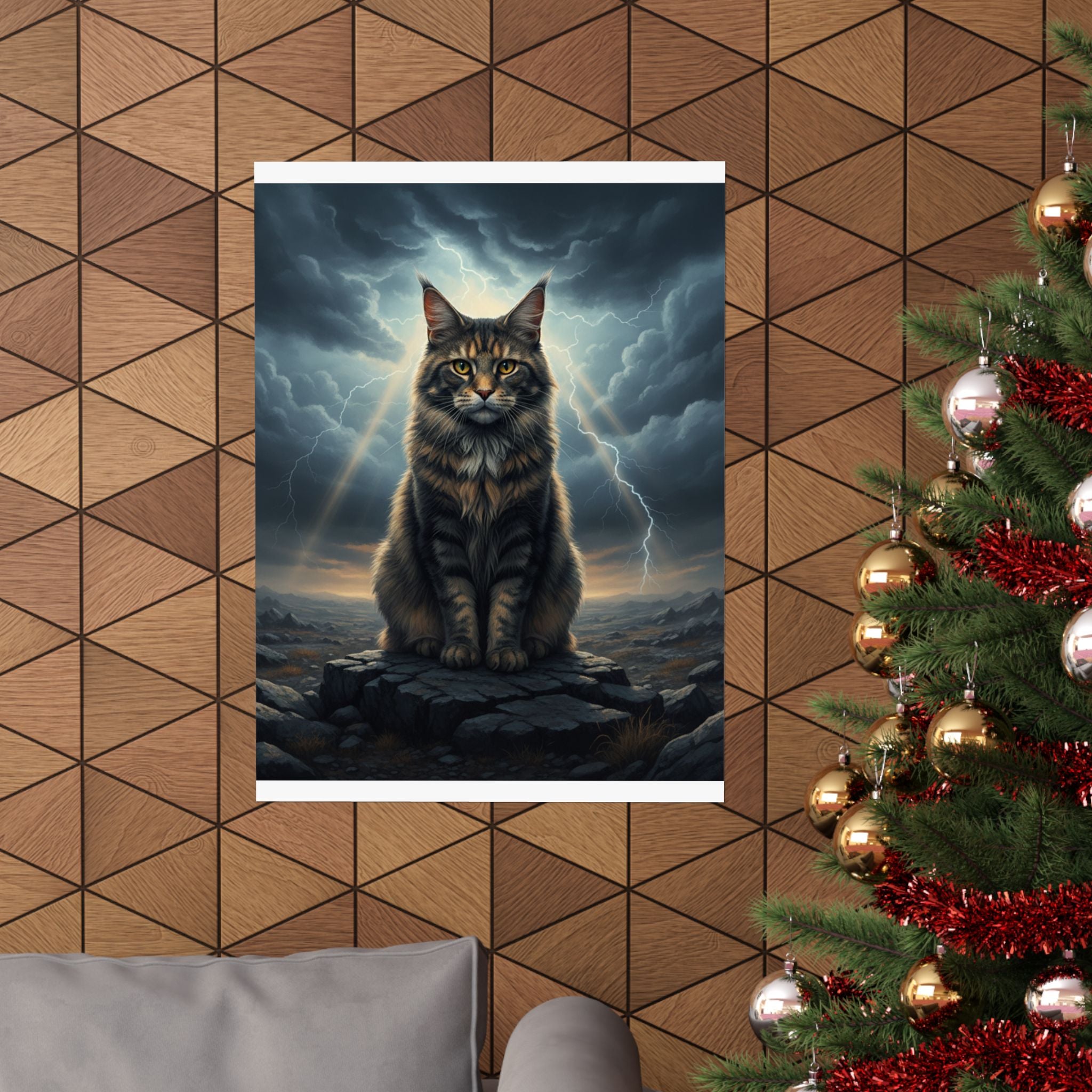 Dramatic Storm — Cat — Matte Poster