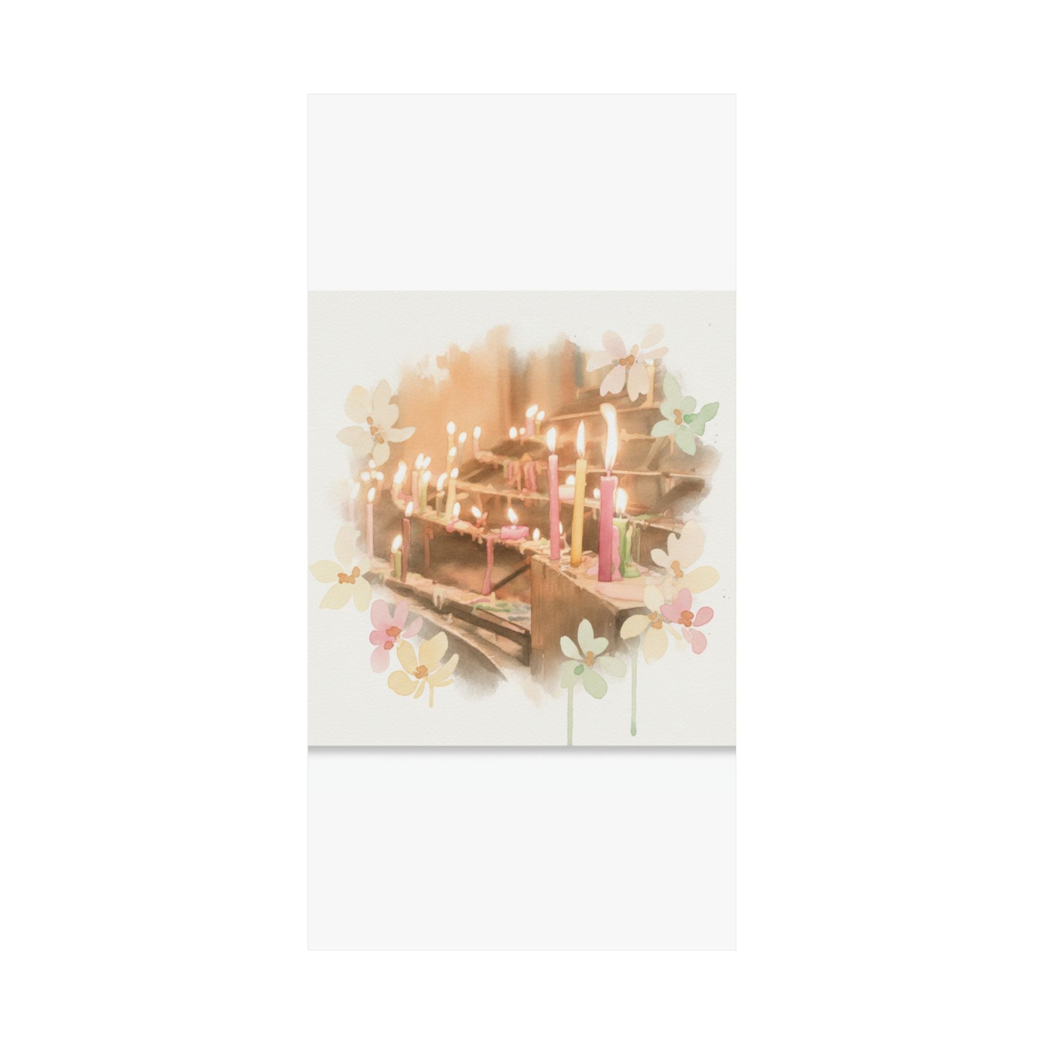 Watercolor — Candle — Matte Poster