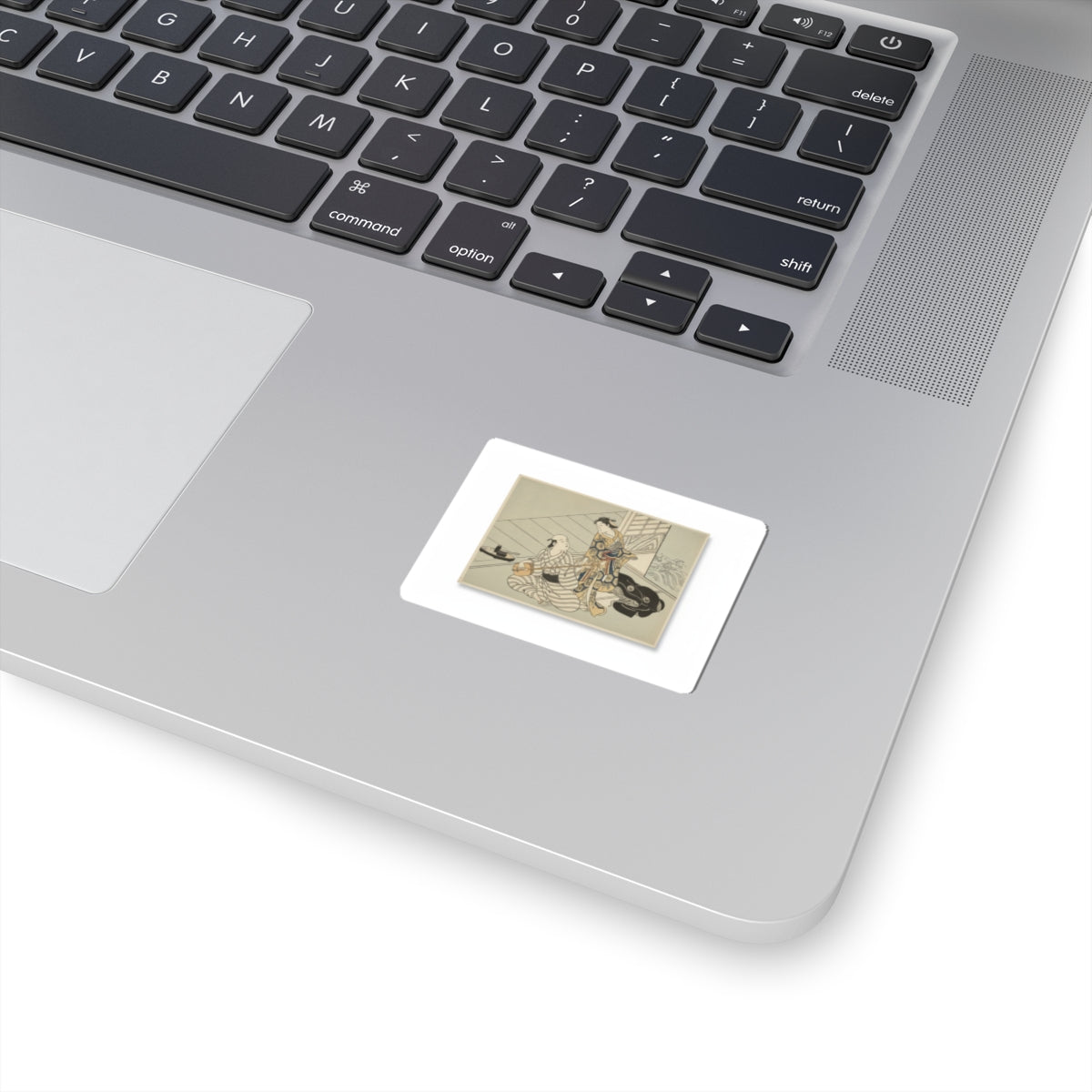 Ecommerce Main — Lady Interrupting Her Lover, Who Is Playing The Shamisen — Kiss-Cut Sticker