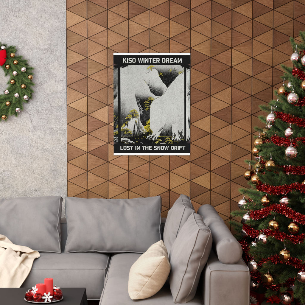 Streetwear Collage — Kiso Gorge In The Snow — Matte Poster