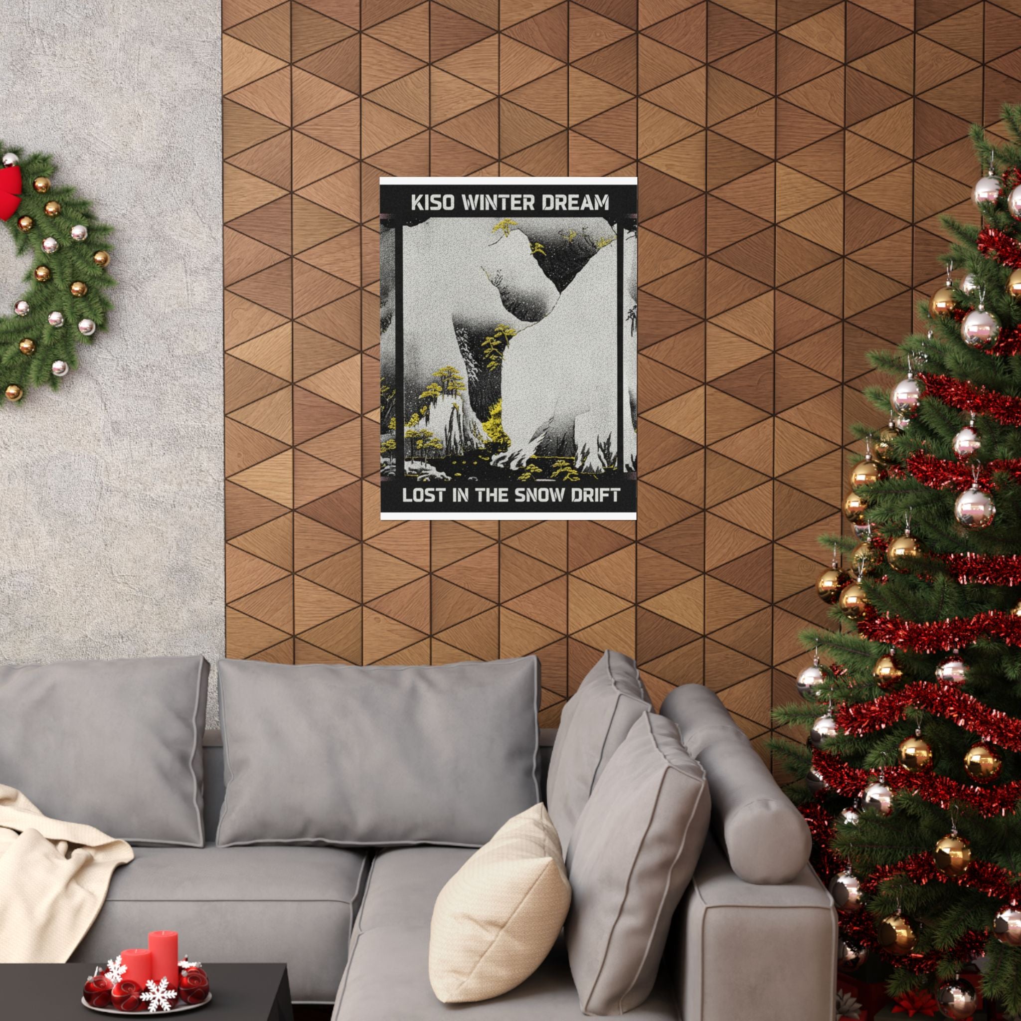 Streetwear Collage — Kiso Gorge In The Snow — Matte Poster