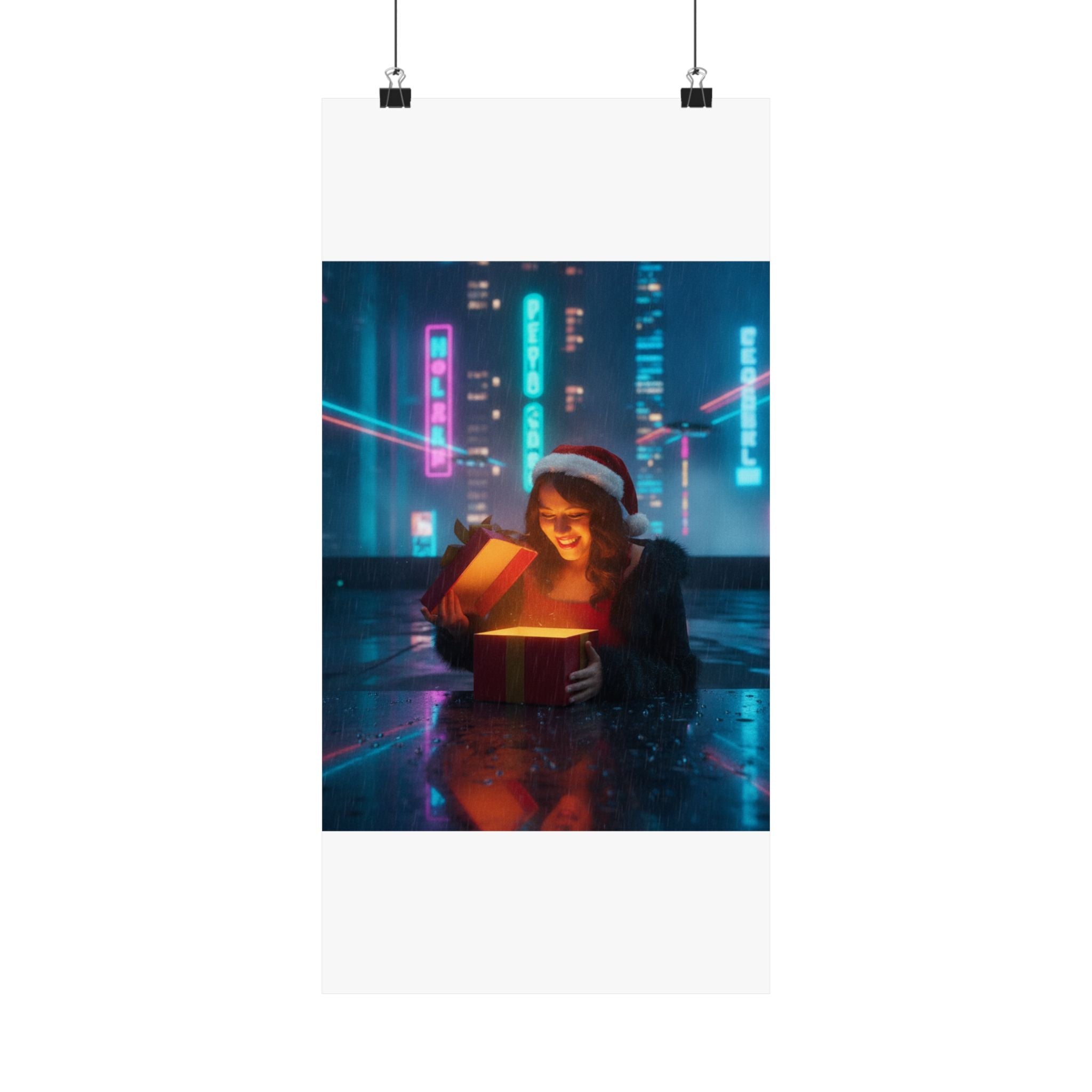 Neon Noir — Person — Matte Poster