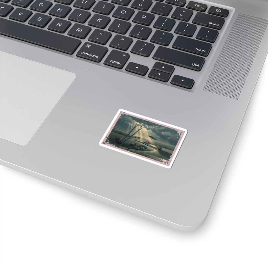 Dramatic Storm — Ejiri In Suruga Province (Sunshū Ejiri), From The Series Thirty-Six Views Of Mou — Kiss-Cut Sticker