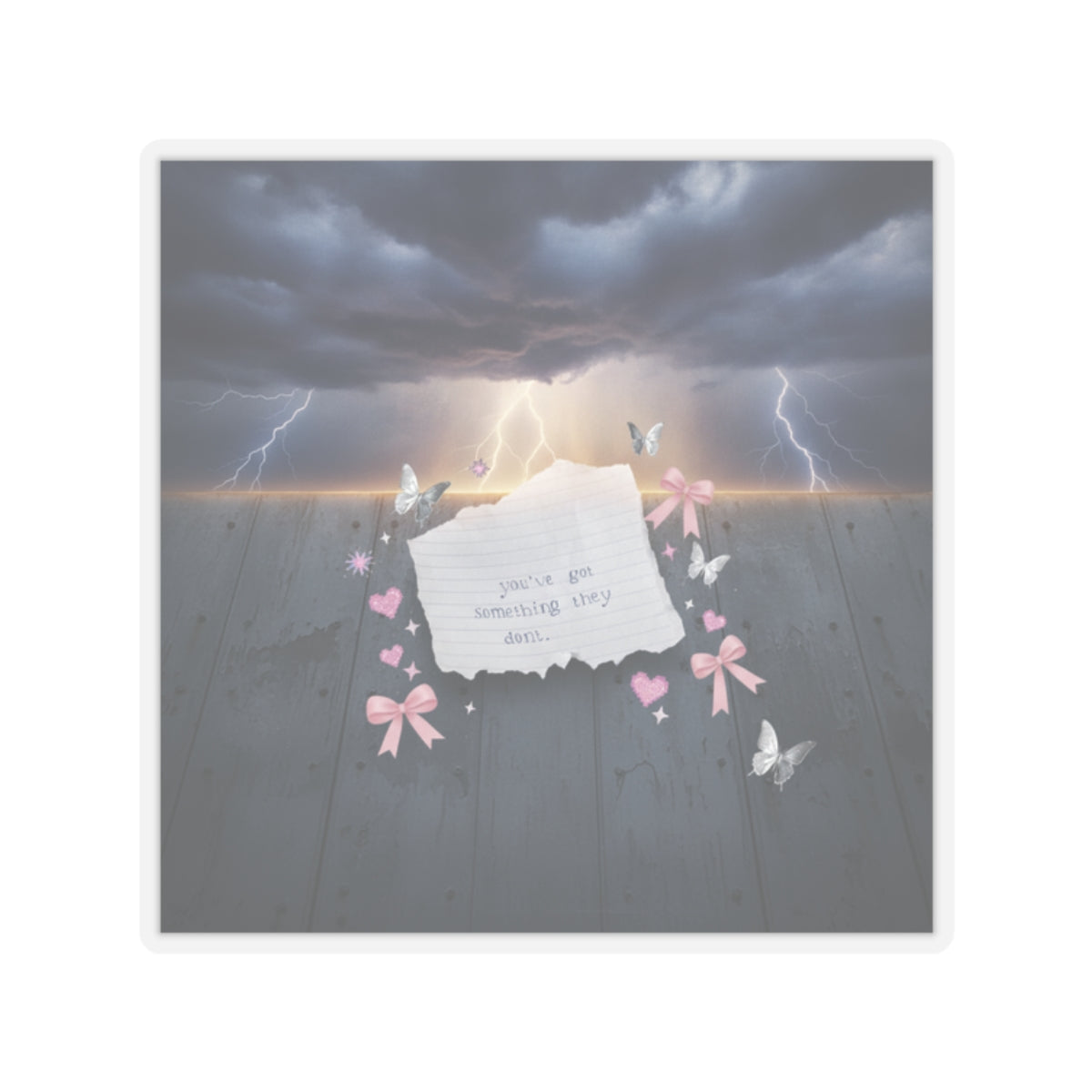 Dramatic Storm — Note — Kiss-Cut Sticker