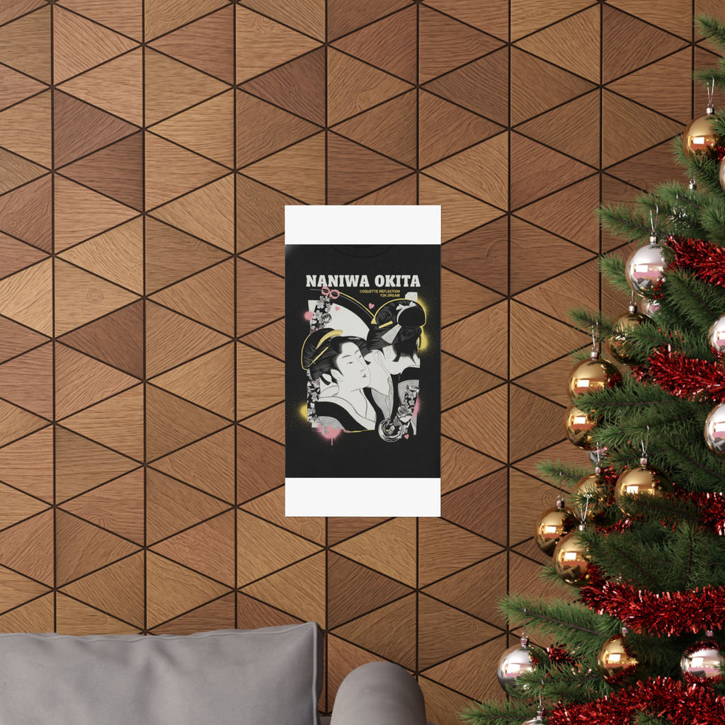 Streetwear Collage — Naniwa Okita Admiring Herself In A Mirror — Matte Poster