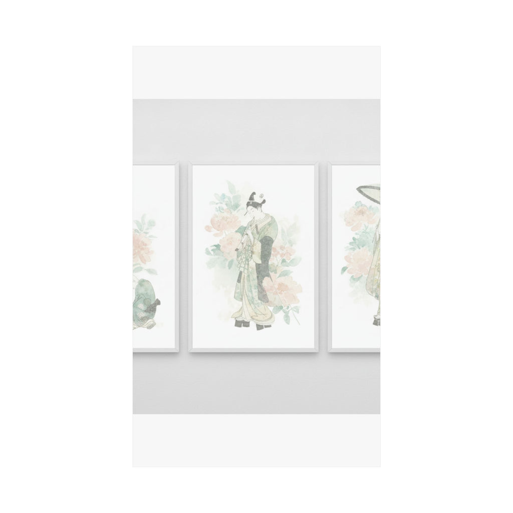 Watercolor — Tripytych Of Young Men — Matte Poster