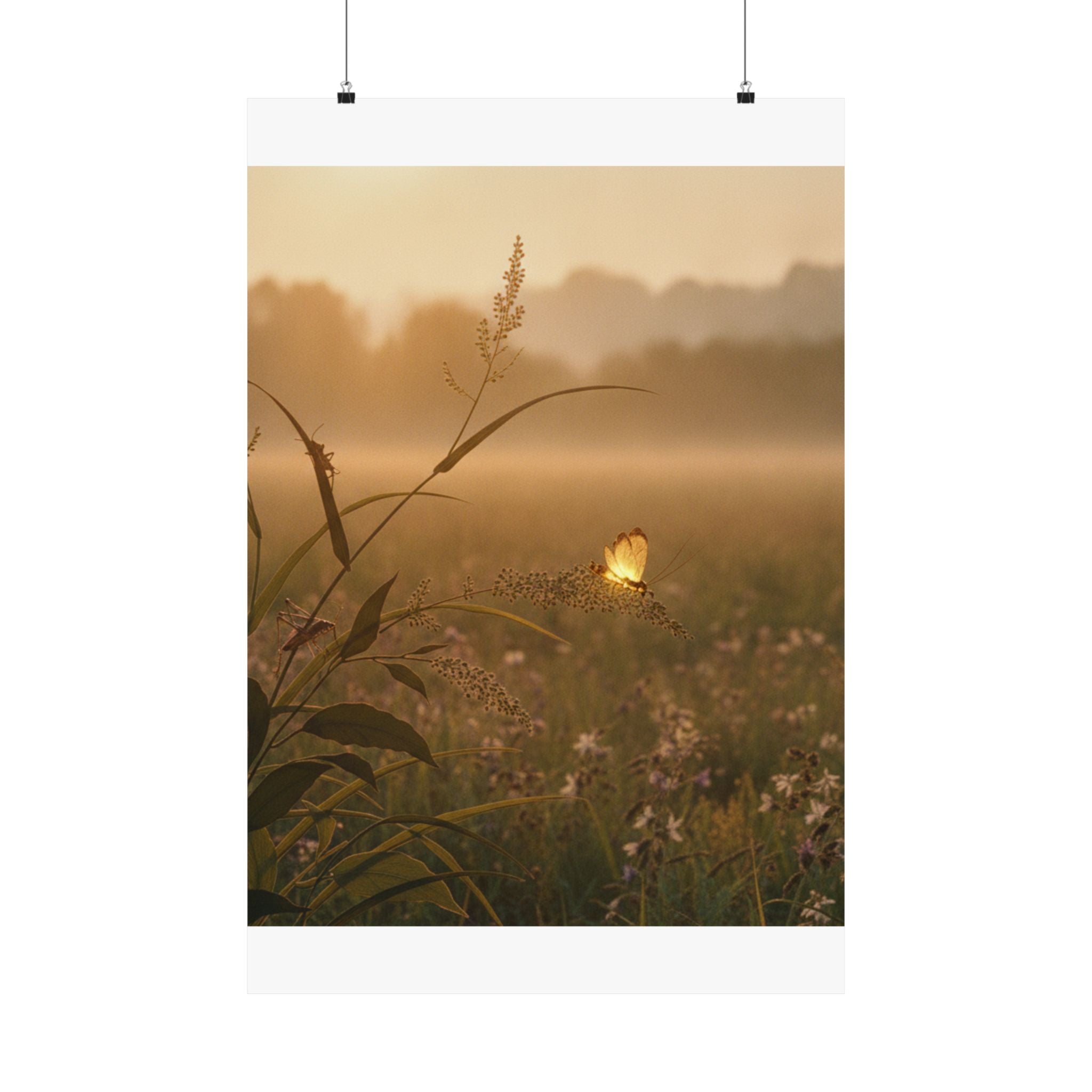 Scenic Nature — Tree Cricket (Matsumushi); Firefly (Hotaru), From The Picture Book Of Crawling C — Matte Poster