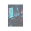 Neon Noir — Young Woman Painting A Screen — Kiss-Cut Sticker