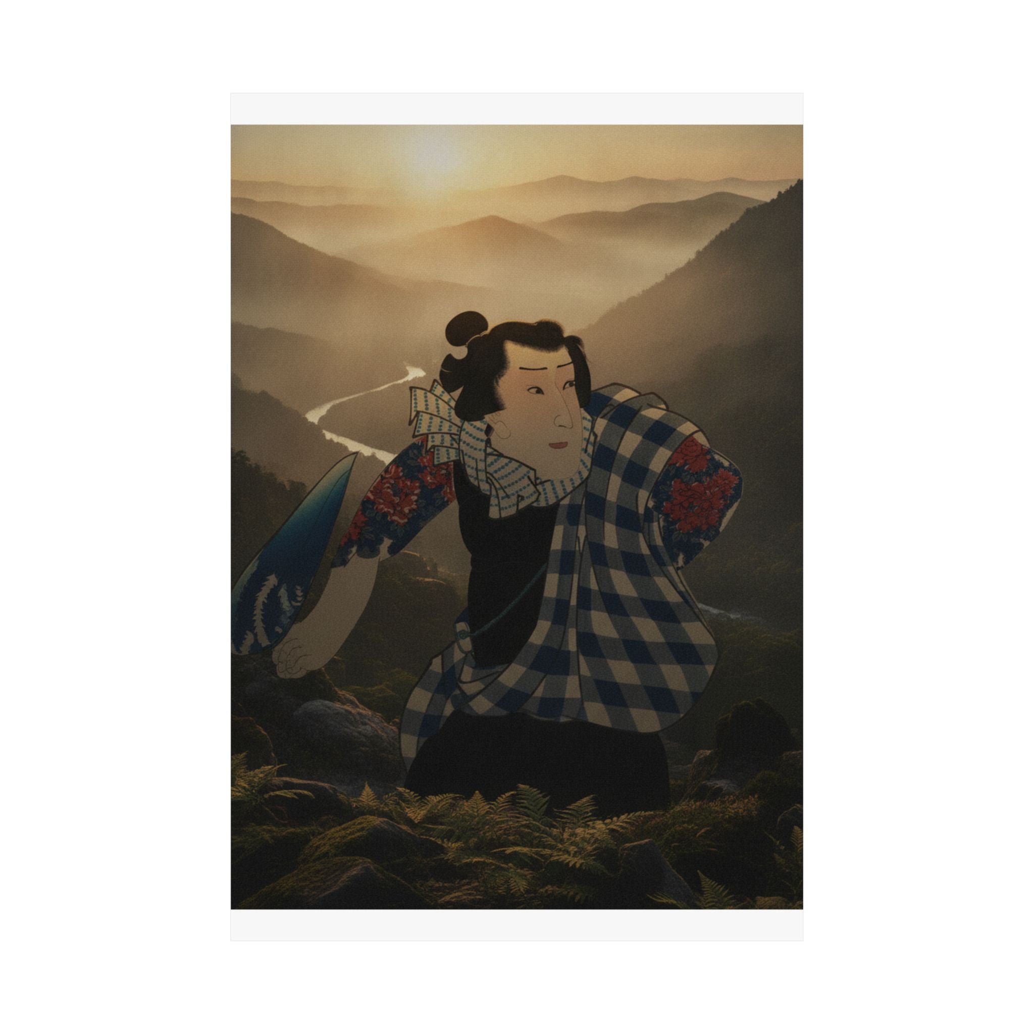 Scenic Nature — Ichimura Takenojō V As Yukanba Kozō Kichiza, From A Modern Water Margin (Kinsei  — Matte Poster
