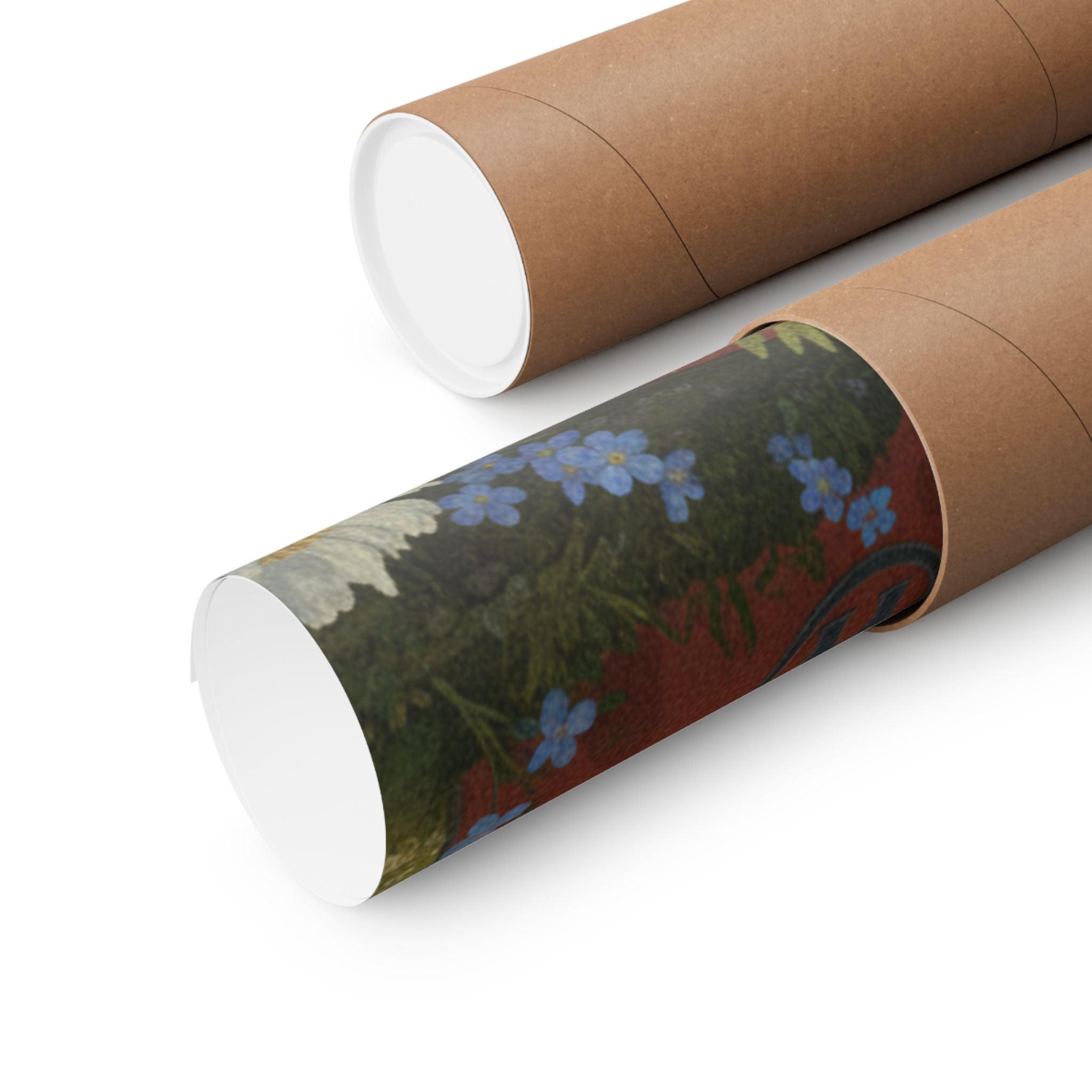 Scenic Nature — Red Lacquer Box And Water-Pot — Matte Poster