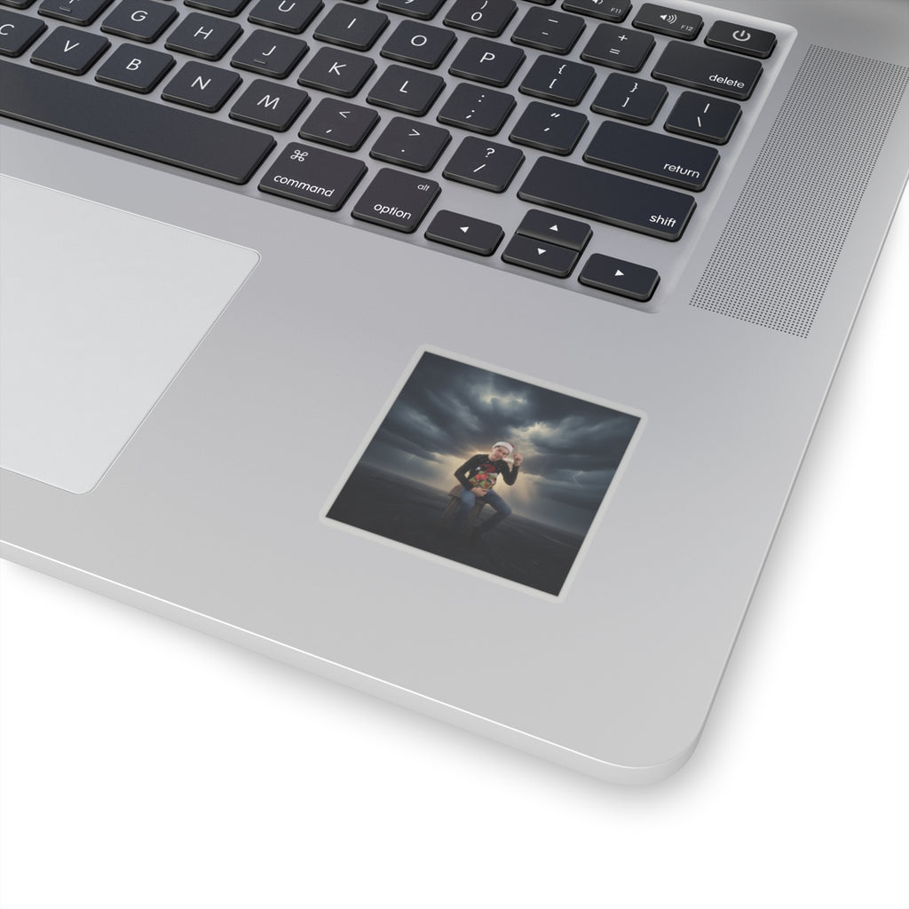 Dramatic Storm — Person — Kiss-Cut Sticker