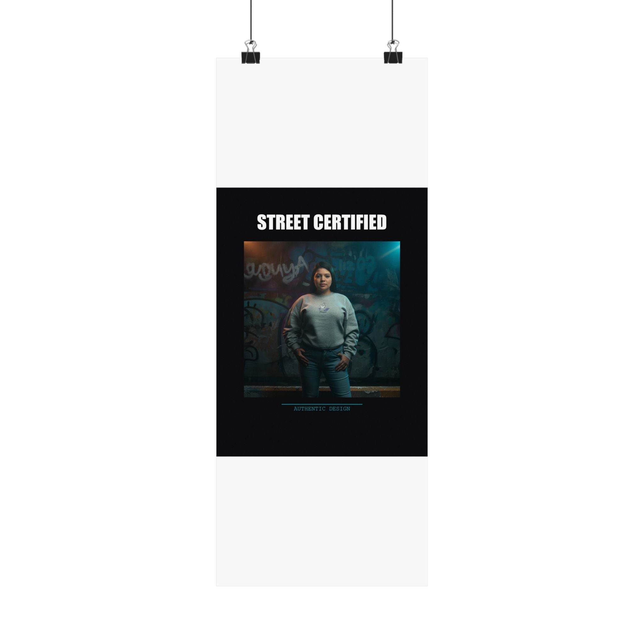 Street Certified Graffiti Wall Portrait Matte Poster