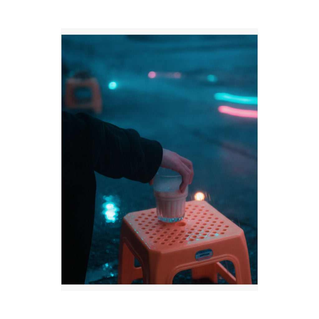 Neon Noir — Person — Matte Poster