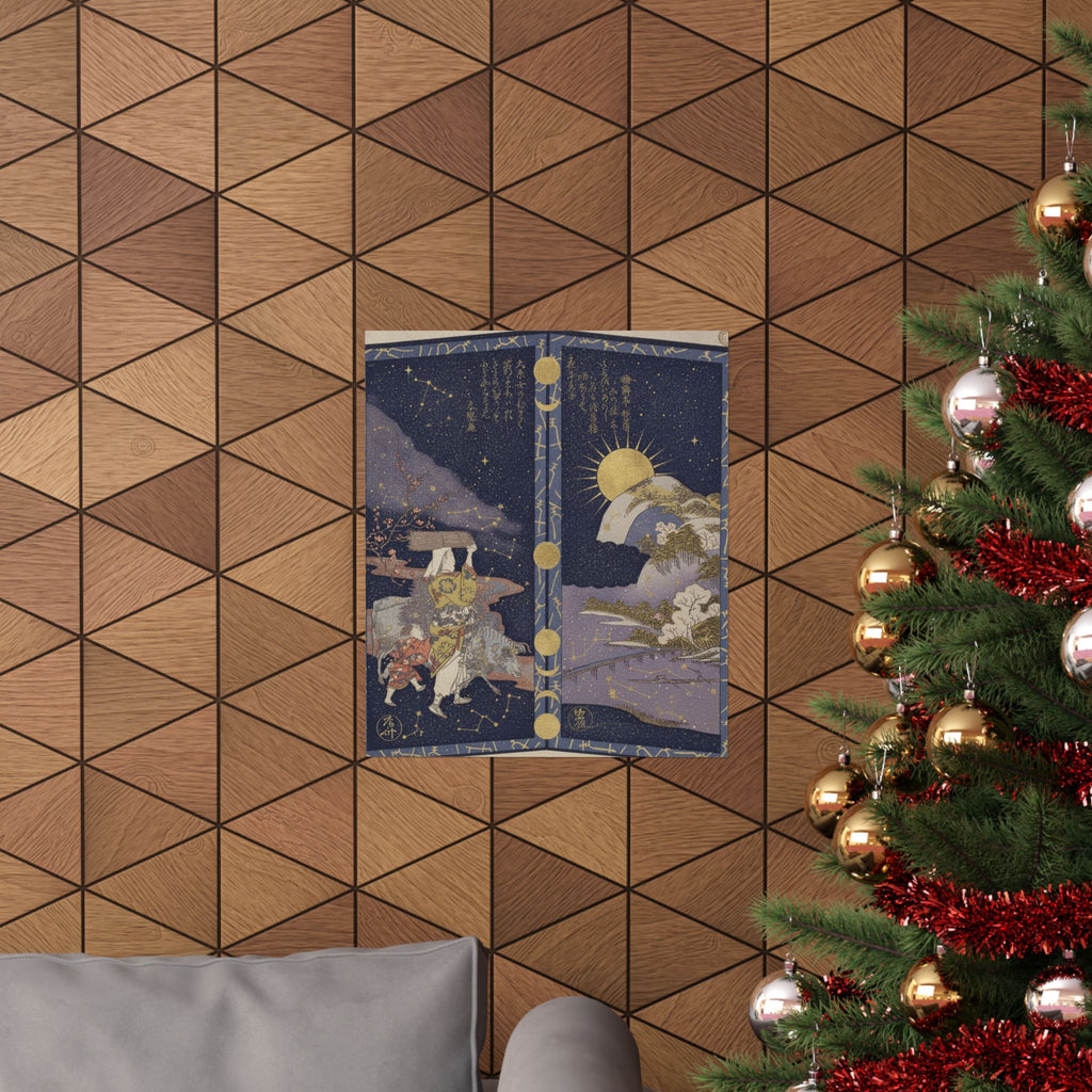 Celestial — Surimono In Shape Of Small Twofold Screen — Matte Poster
