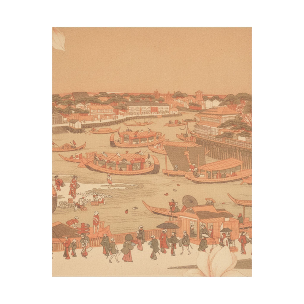 Southern Sunset — New Great Bridge At Naka Zu In Edo — Matte Poster