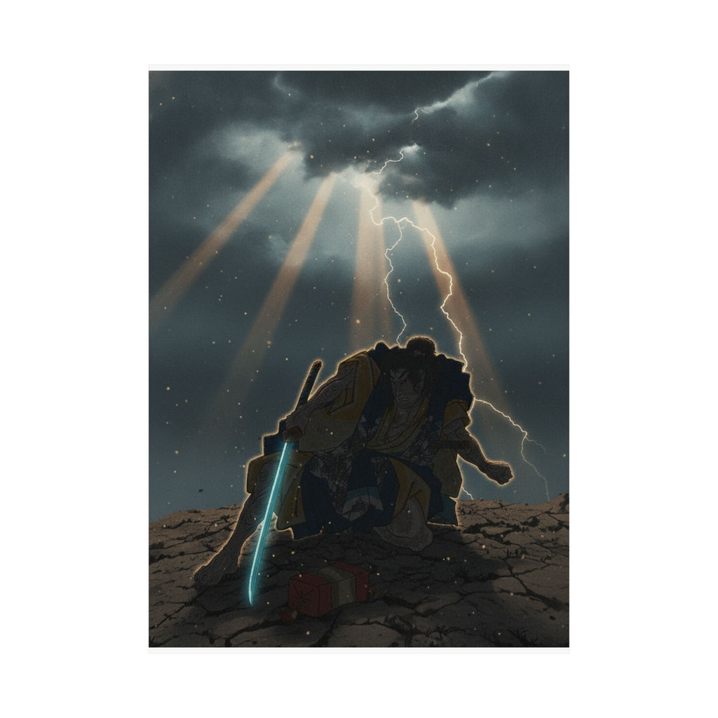 Dramatic Storm — “‘A Molted Cicada Shell’ (Utsusemi): Soga Gorō Tokimune,” From The Series Scenes — Matte Poster