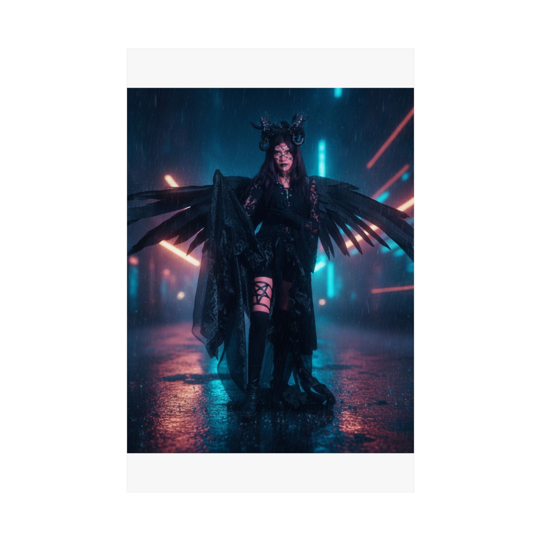 Neon Noir — Person — Matte Poster