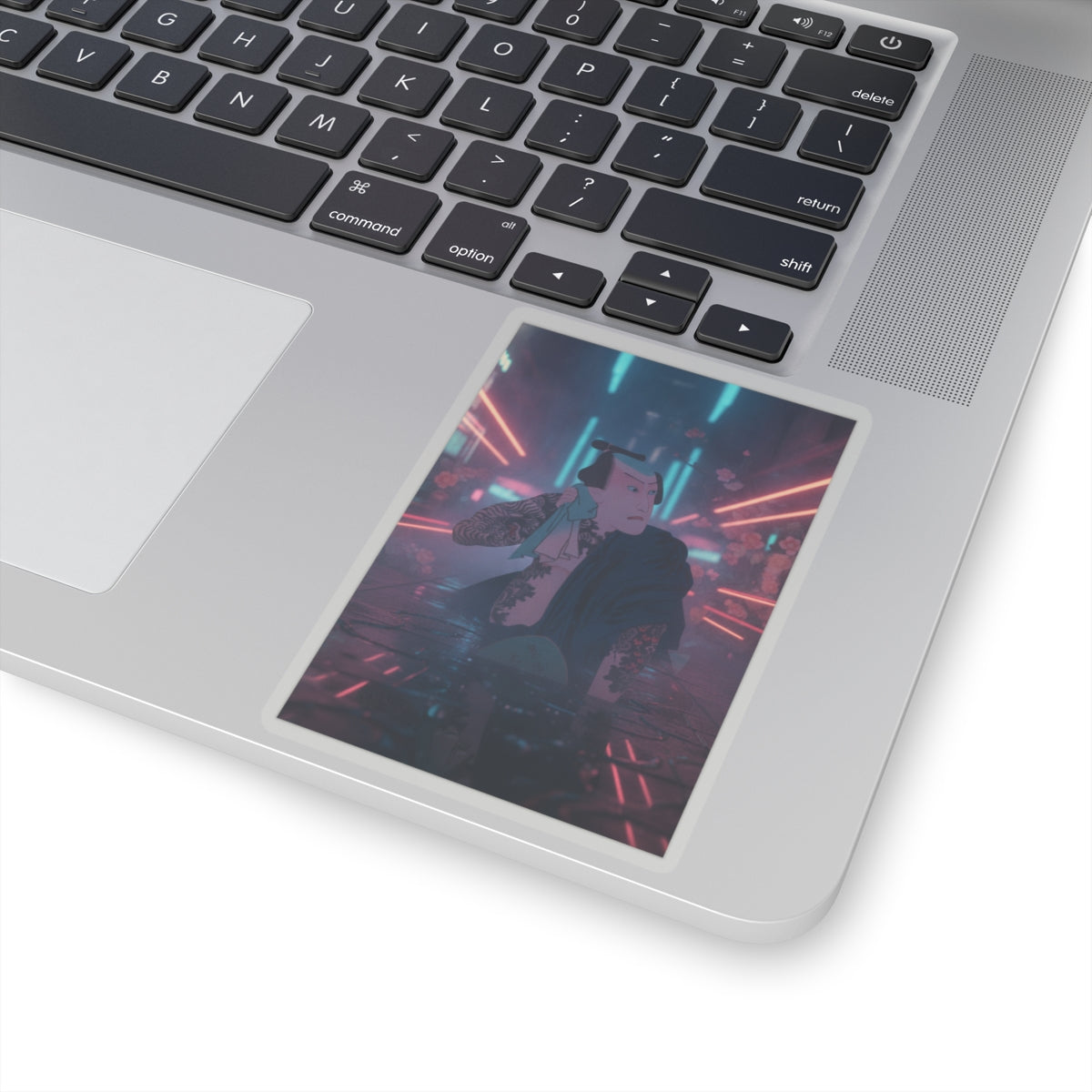 Neon Noir — The Actor Kawarazaki Gonjūrō I As Ude No Kisaburō, Likened To Wu Song The Asceti — Kiss-Cut Sticker