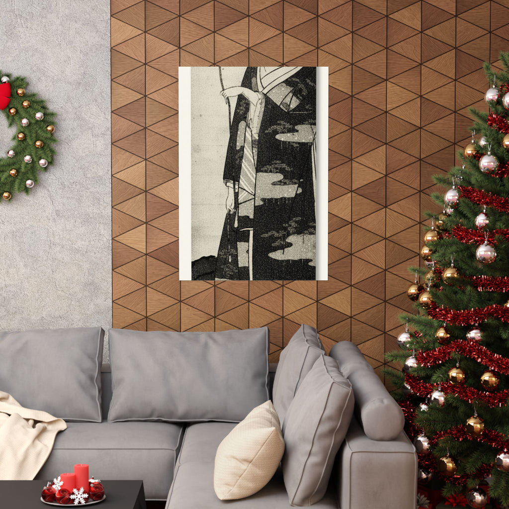 Ecommerce Main — A Woman Playing With A Monkey Which Has Climbed A Tree — Matte Poster