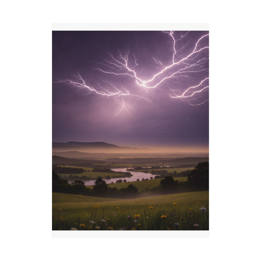 Scenic Nature — Lightning — Matte Poster