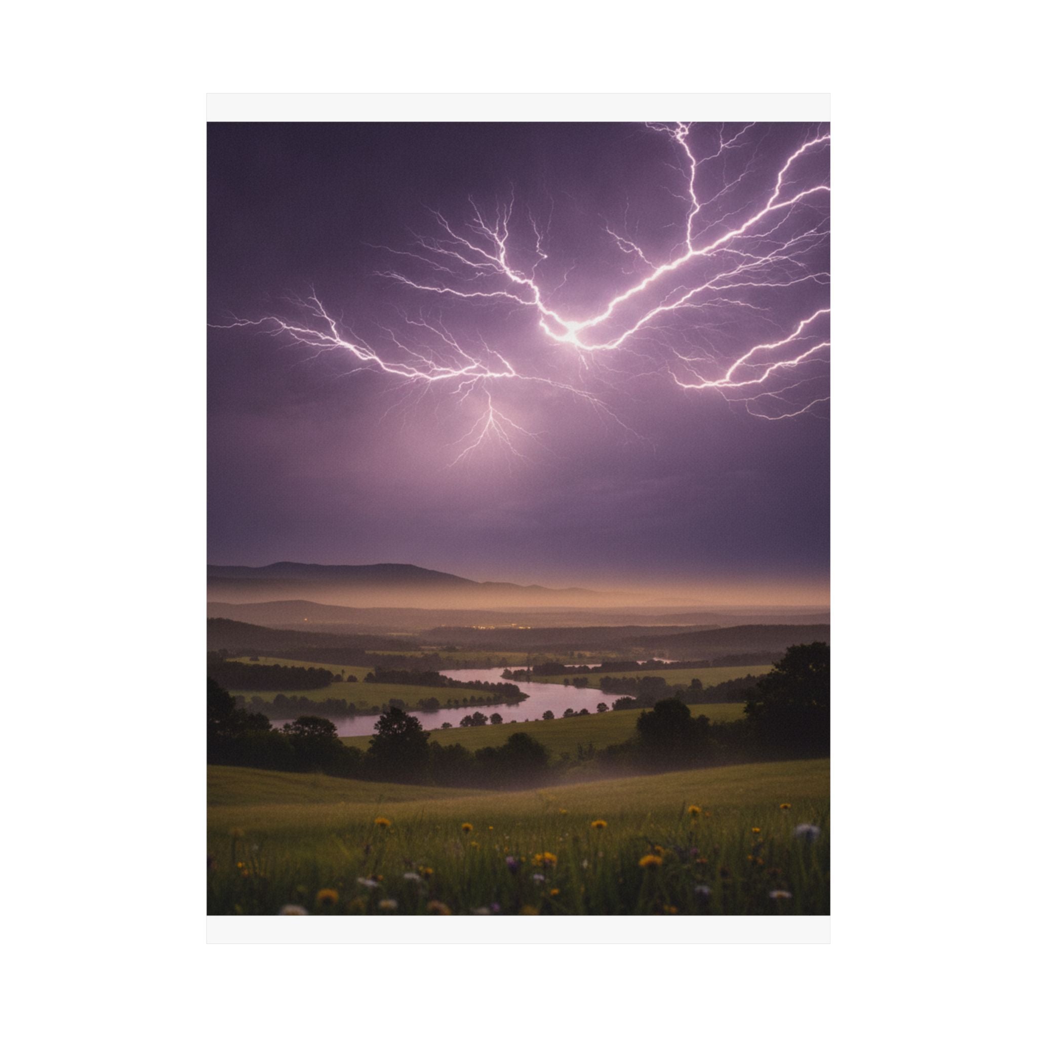 Scenic Nature — Lightning — Matte Poster