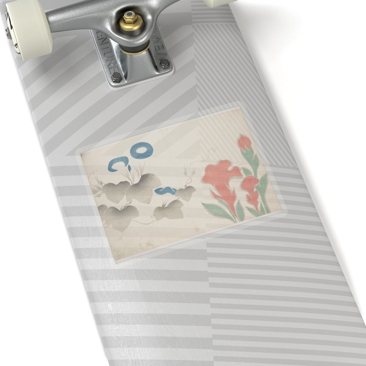 Watercolor — Design Of Morning–Glory And Other Flowers — Kiss-Cut Sticker