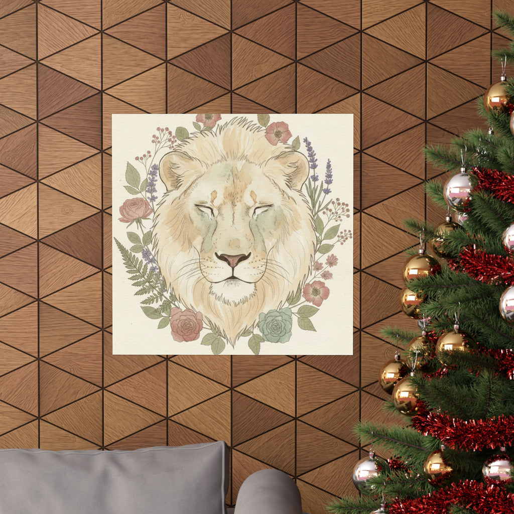 Botanical — Lion — Matte Poster