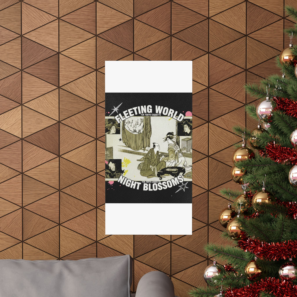 Streetwear Collage — Courtesan With Client Before A Tokonoma Alcove — Matte Poster