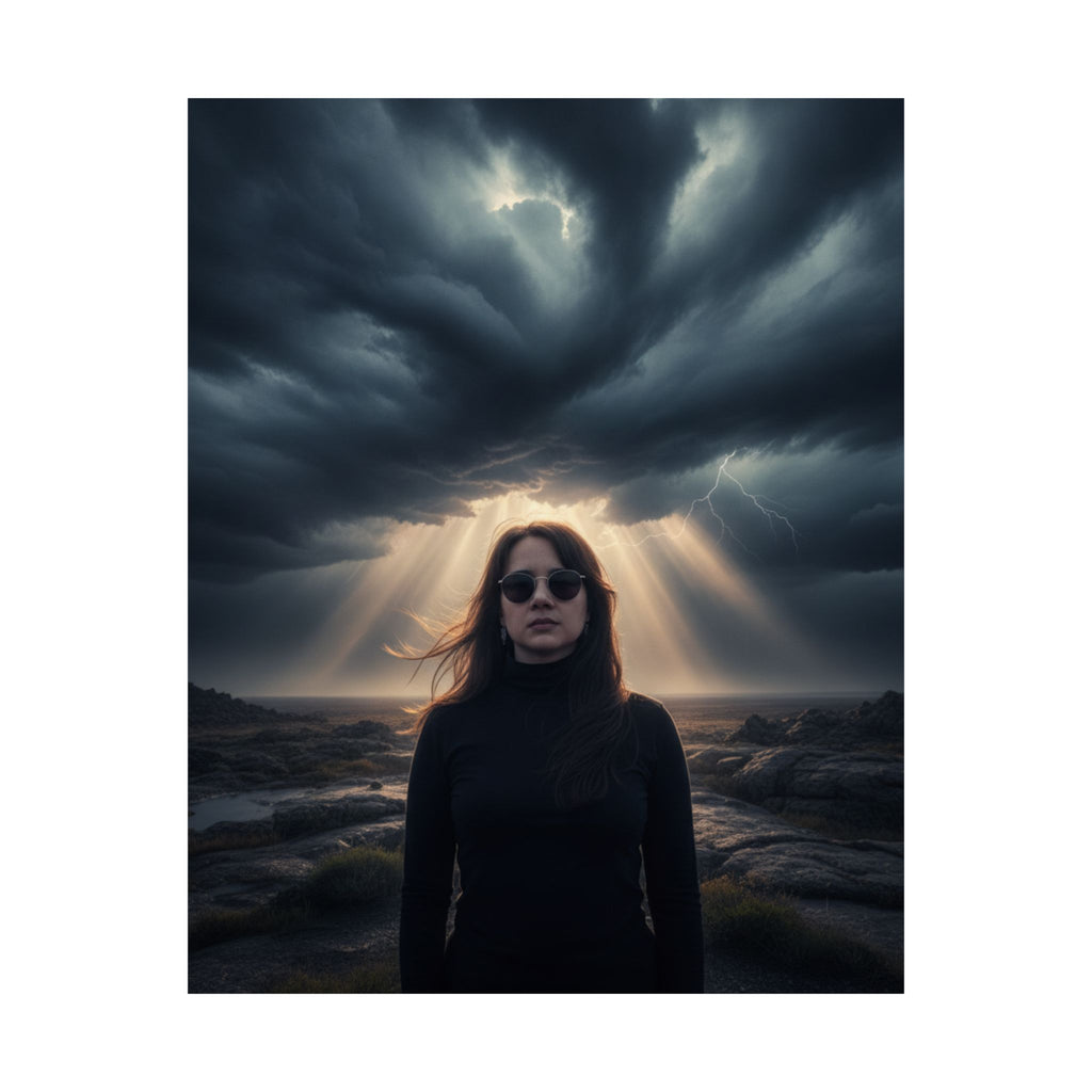 Dramatic Storm — Person — Matte Poster