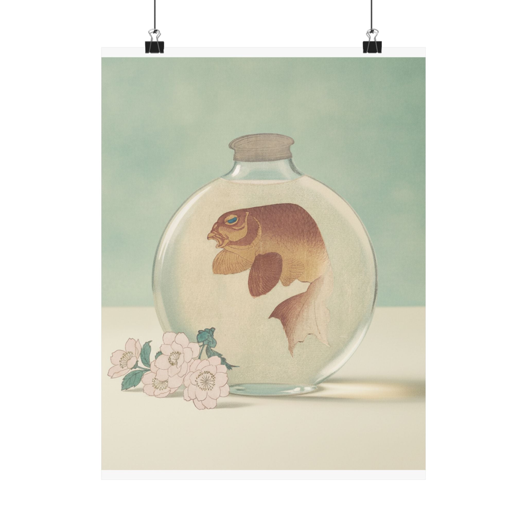 Product Marketing — Gold-Fish In A Glass Bottle — Matte Poster