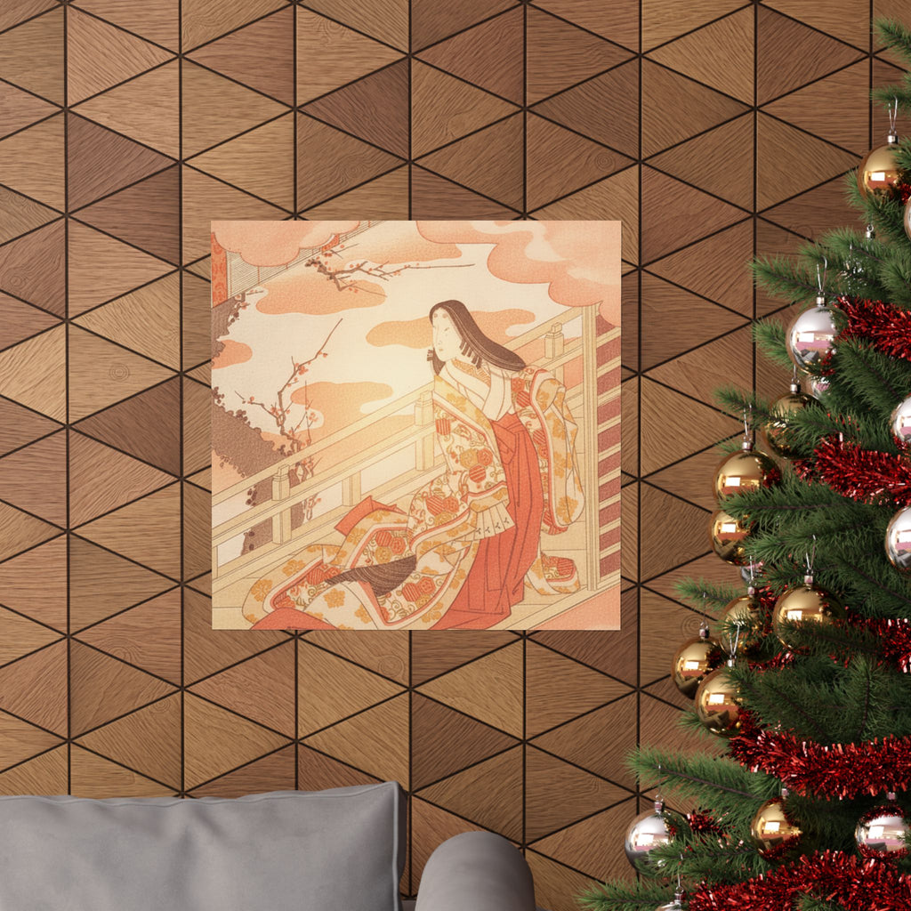 Southern Sunset — Court Lady Praising The Plum Blossom — Matte Poster