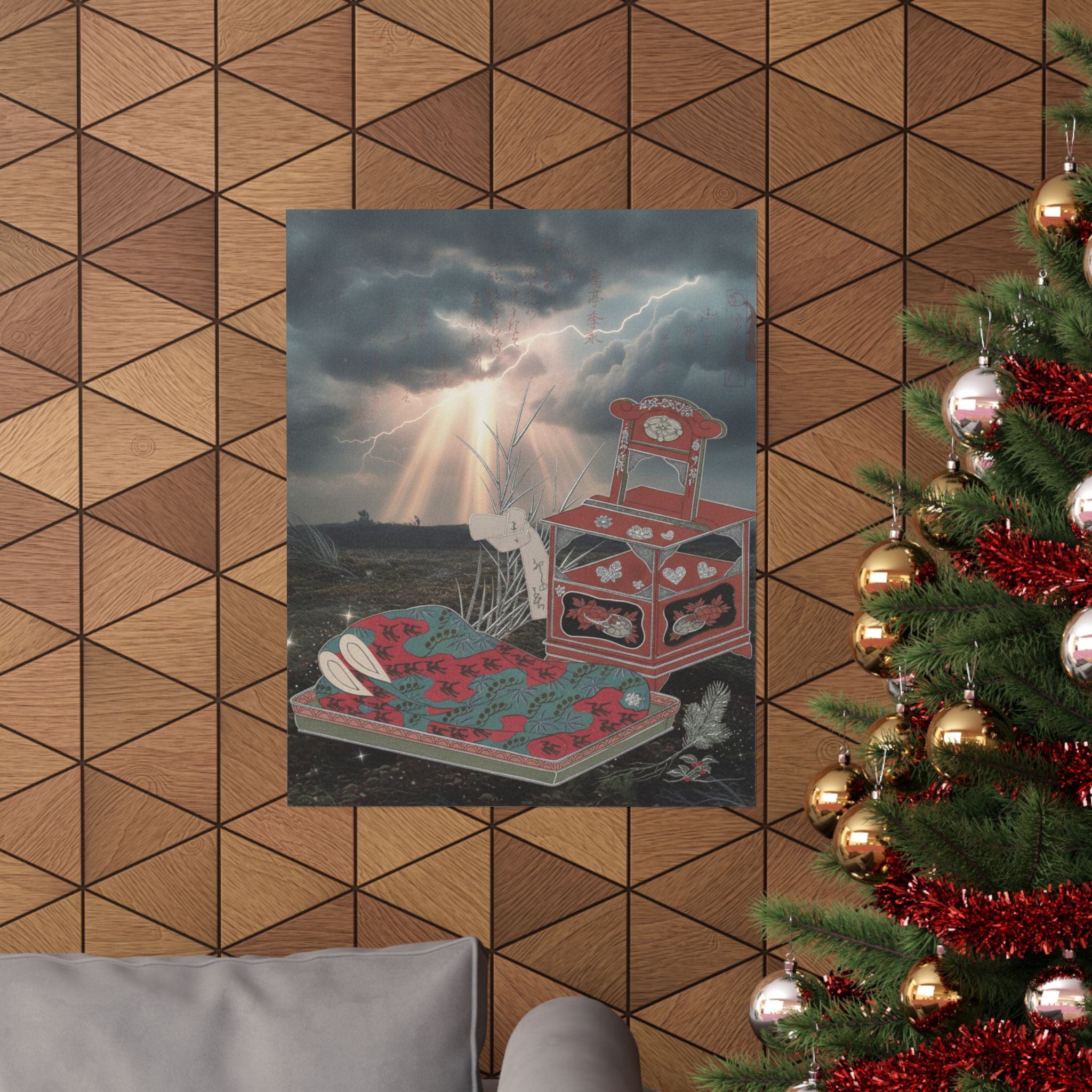 Dramatic Storm — Cabinet For The Toilet And Bed-Clothes — Matte Poster