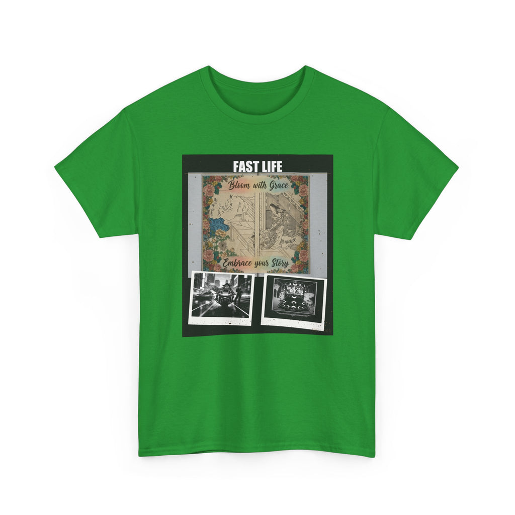 FAST LIFE Vintage Floral Collage Poster Graphic Tee