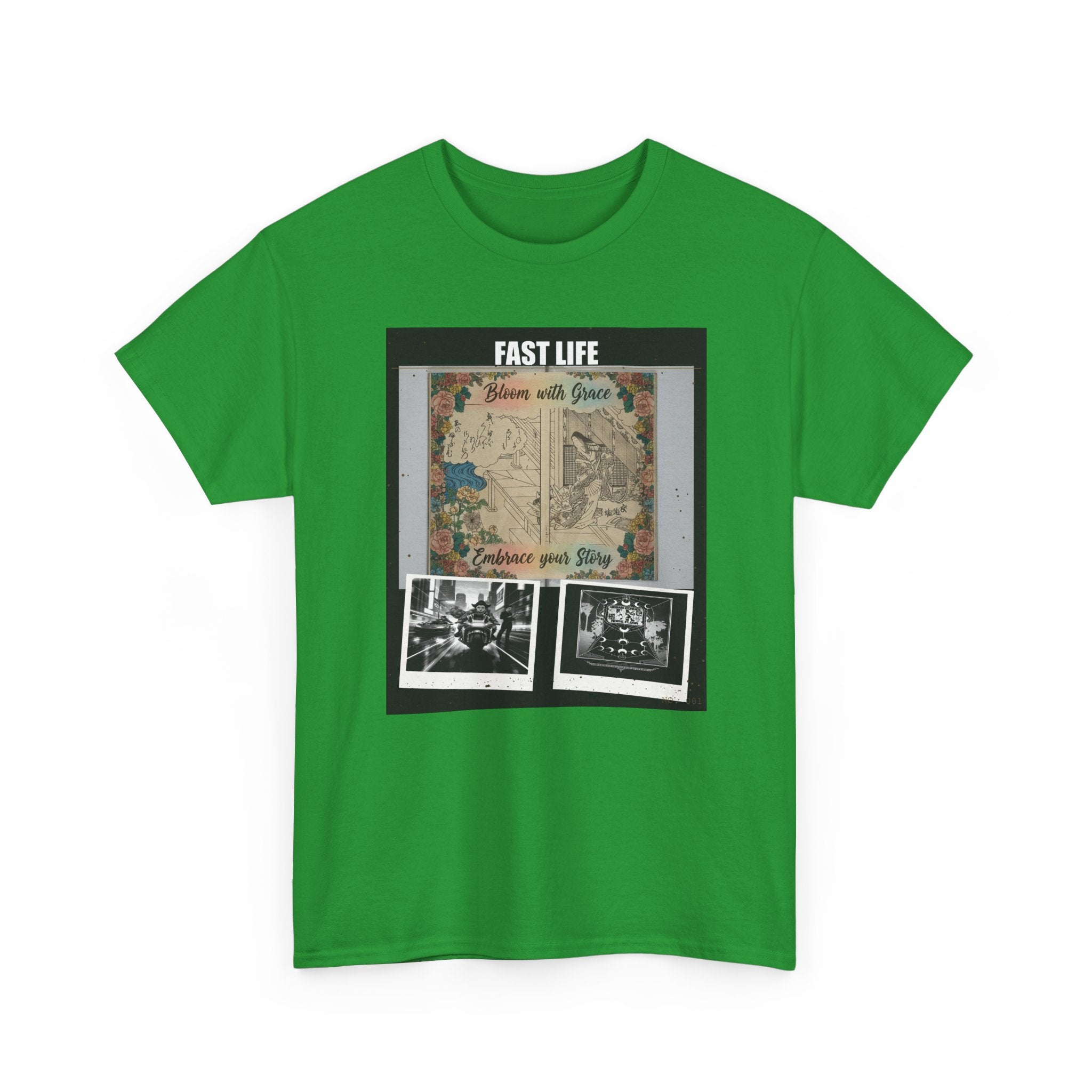 FAST LIFE Vintage Floral Collage Poster Graphic Tee