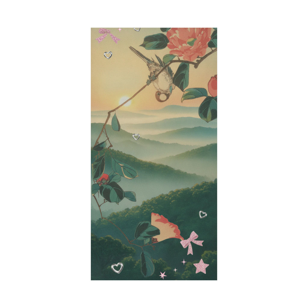 Scenic Nature — Camellia And Bullfinch — Matte Poster