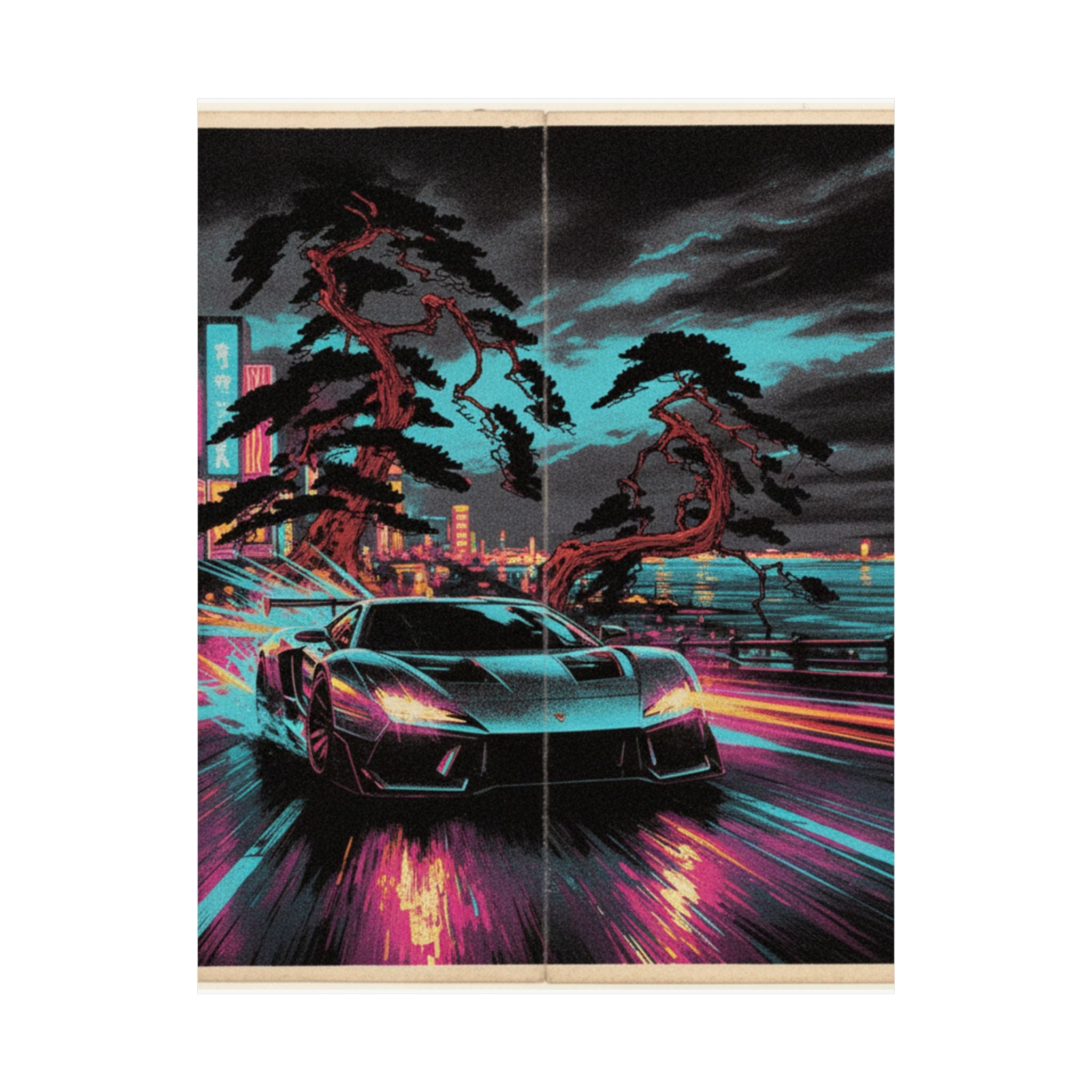 Fast Furious — Shinagawa Hakkei Zaka — Matte Poster