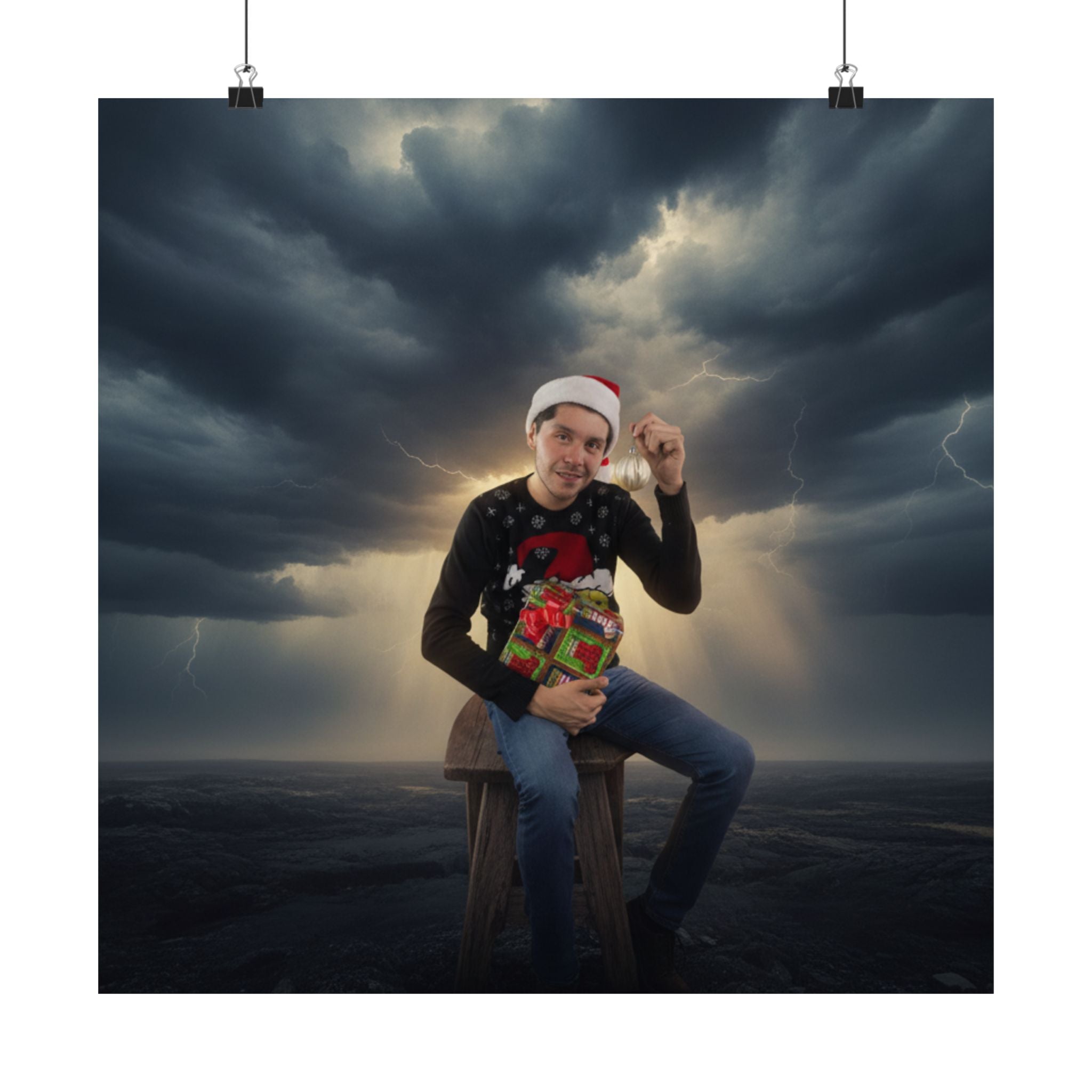 Dramatic Storm — Person — Matte Poster