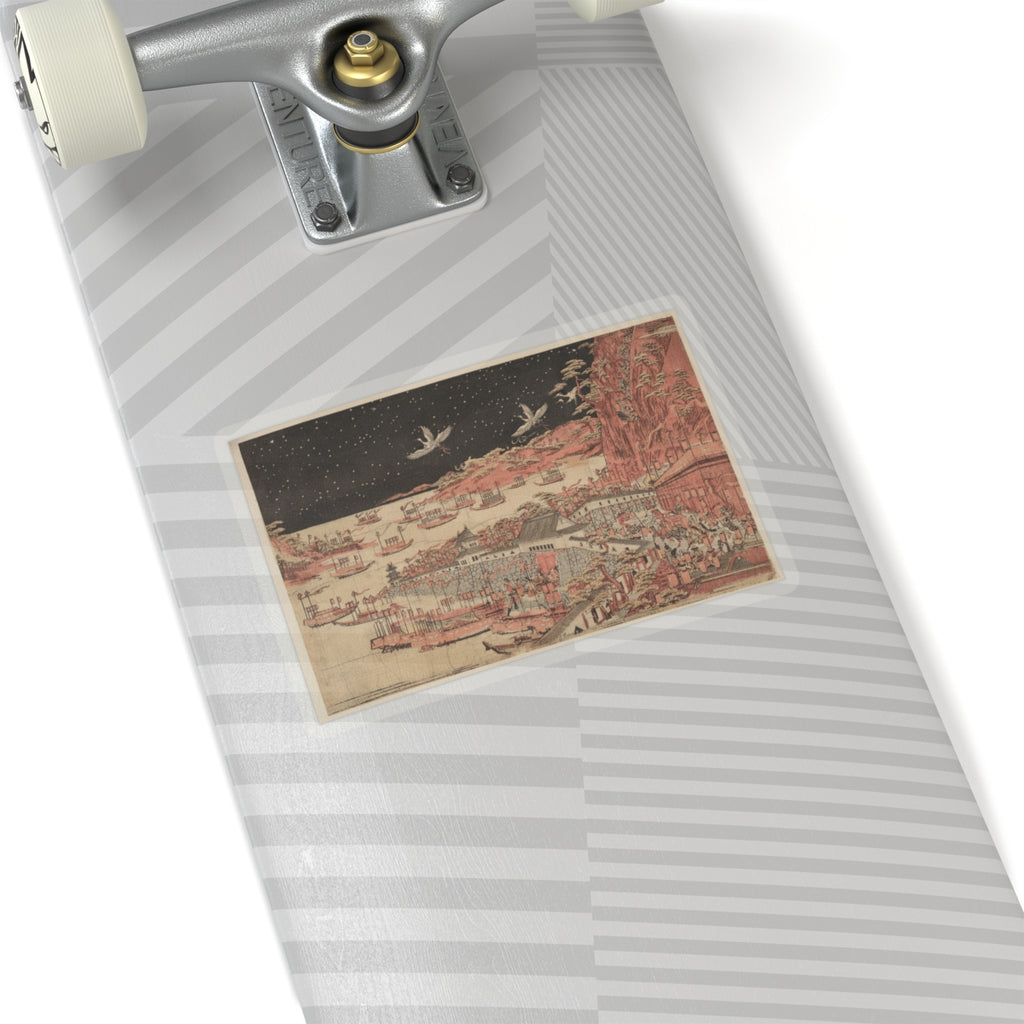 Japanese Street — Battle Of Ichi–No–Tani, March 21, 1184 — Kiss-Cut Sticker