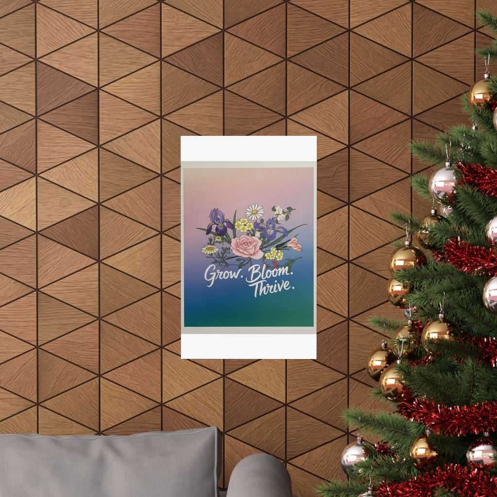 Affirmation — Rose, Iris, Primrose And Daisy — Matte Poster