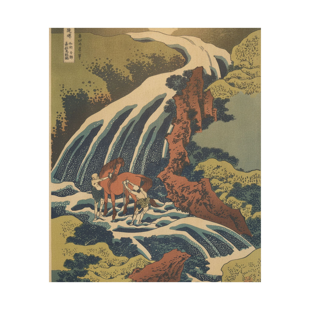 Scenic Nature — The Waterfall Where Yoshitsune Washed His Horse At Yoshino In Yamato Province (W — Matte Poster