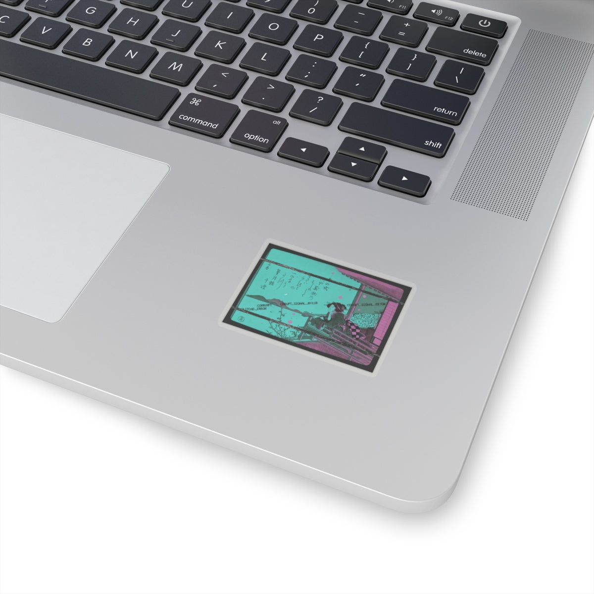 Glitch Culture — Courtesan Leaning On The Railing Of A Veranda — Kiss-Cut Sticker